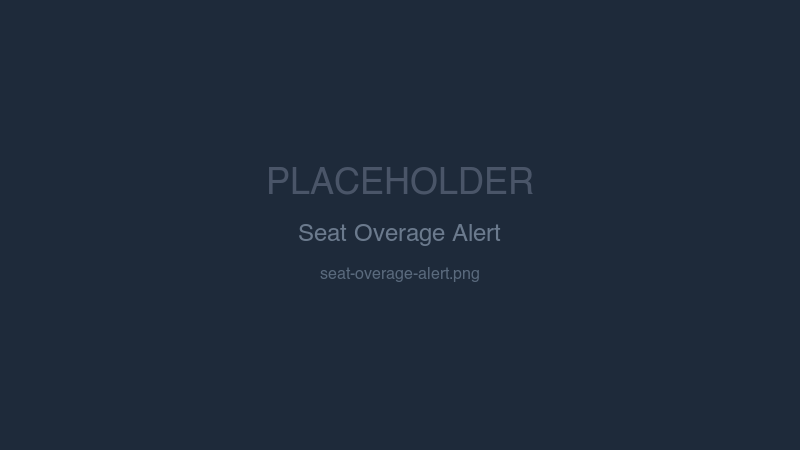 Seat overage alert