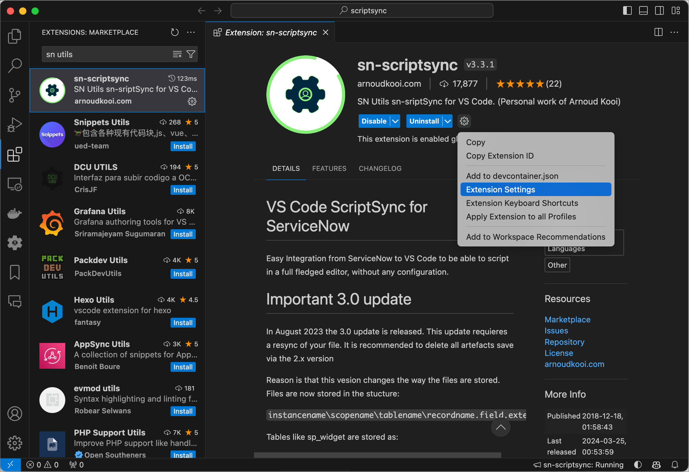 Installing sn-scriptsync