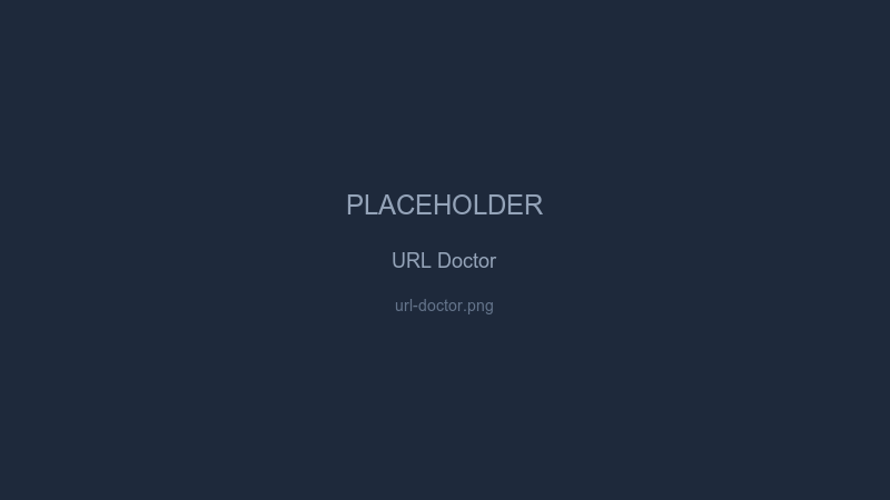 URL Doctor showing editable URL parameters