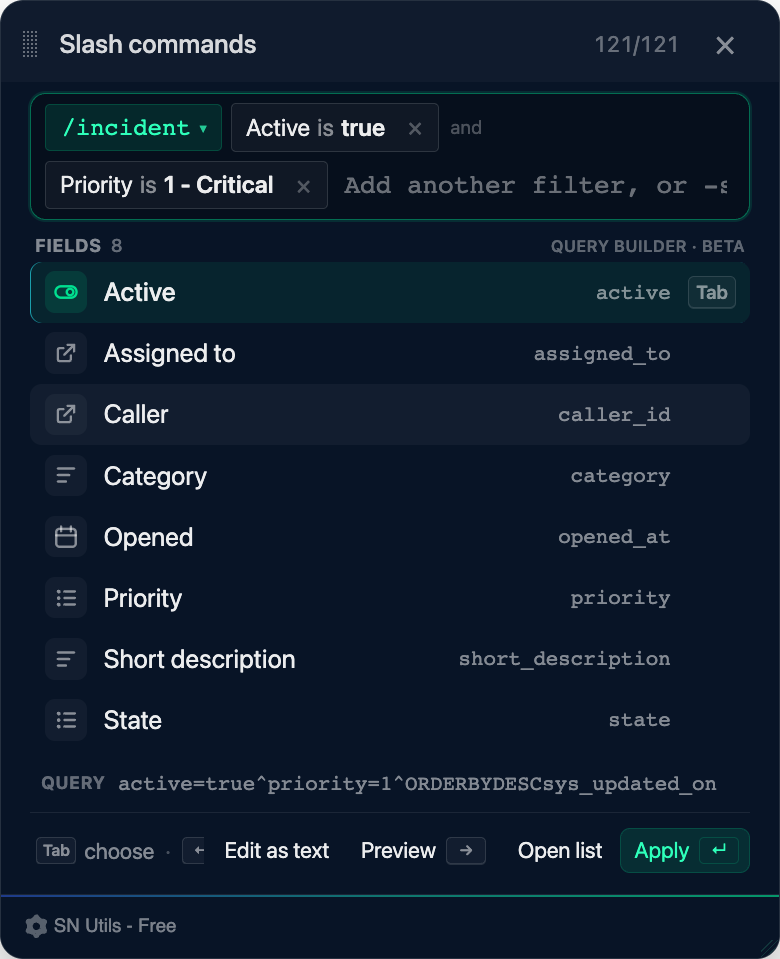 Editing the current list and applying it in place