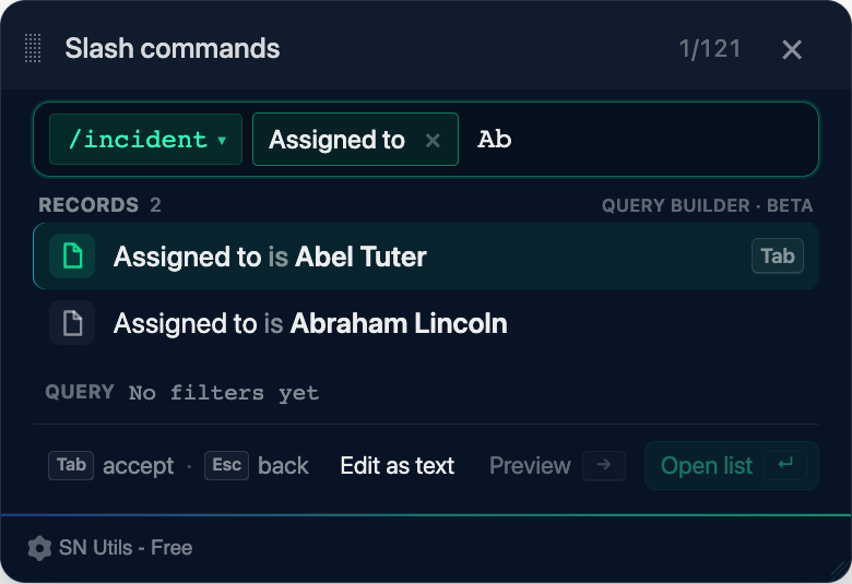 Reference fields search the referenced table