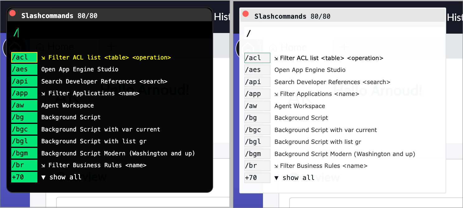 Dark and Light theme