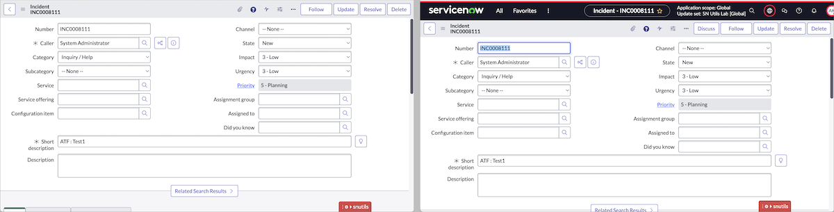 Without and with Next Experience